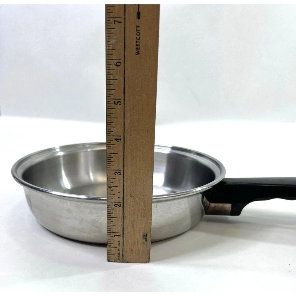 VTG Lifetime 18-8‎ Stainless Steel 8 1/4 Skillet Fry Pan NO Lid Heavy